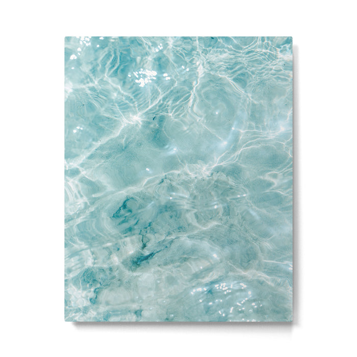 Clear blue water | Colorful ocean photography print | Turquoise sea Metal Print Gallery Image 1