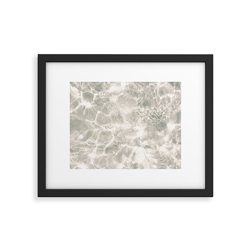 Clear water | beach fine art photography | sea wave and sand Framed Art Print Gallery Image 5