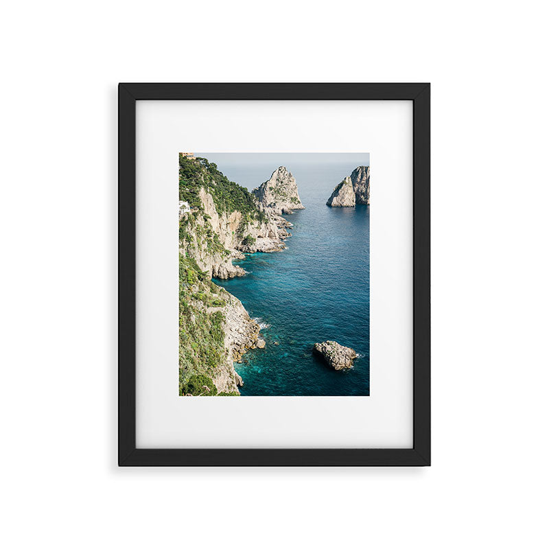 Coast of Capri | Italy coastal travel photography Framed Art Print Gallery Image 5