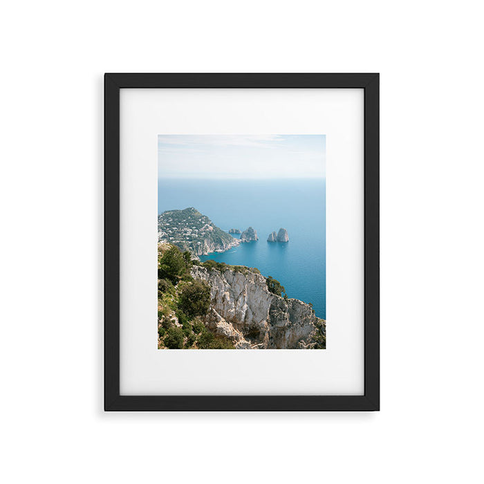 Coast of Capri | Italy coastal travel photography Framed Art Print Gallery Image 1