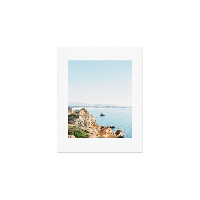 Coast of Lagos, Algarve in Portugal | Bright and airy seascape photography art Art Print Gallery Image 1
