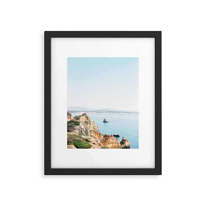 Coast of Lagos, Algarve in Portugal | Bright and airy seascape photography art Framed Art Print Gallery Image 5