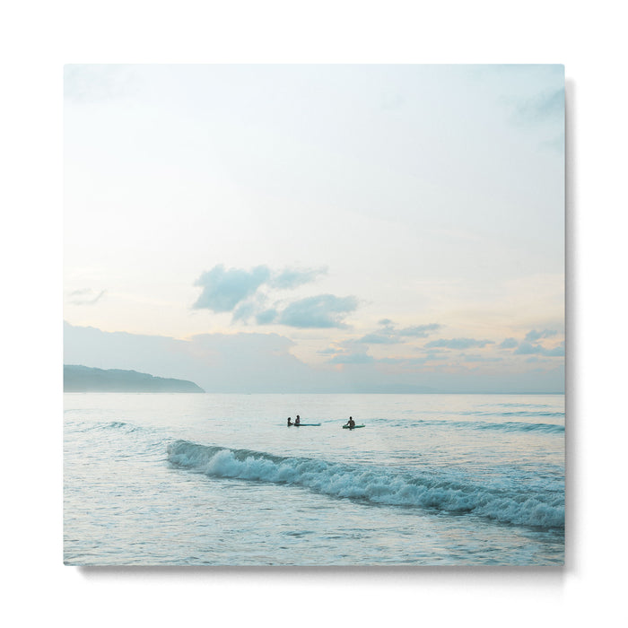 Dominican Republic Surf Vibes - Once your board hits the ocean | Square Metal Print Gallery Image 1