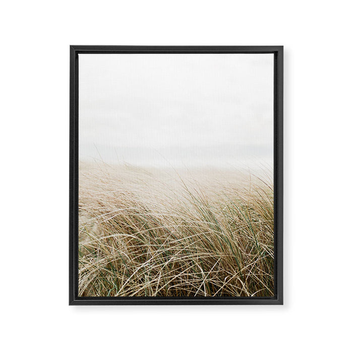 Dune grass | Ireland travel photogragraphy print | At the beach Framed Canvas Print Gallery Image 1