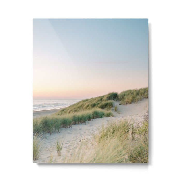 Dunes of Holland | Sunset travel photography | Pastel fine art beach print Metal Print Gallery Image 1