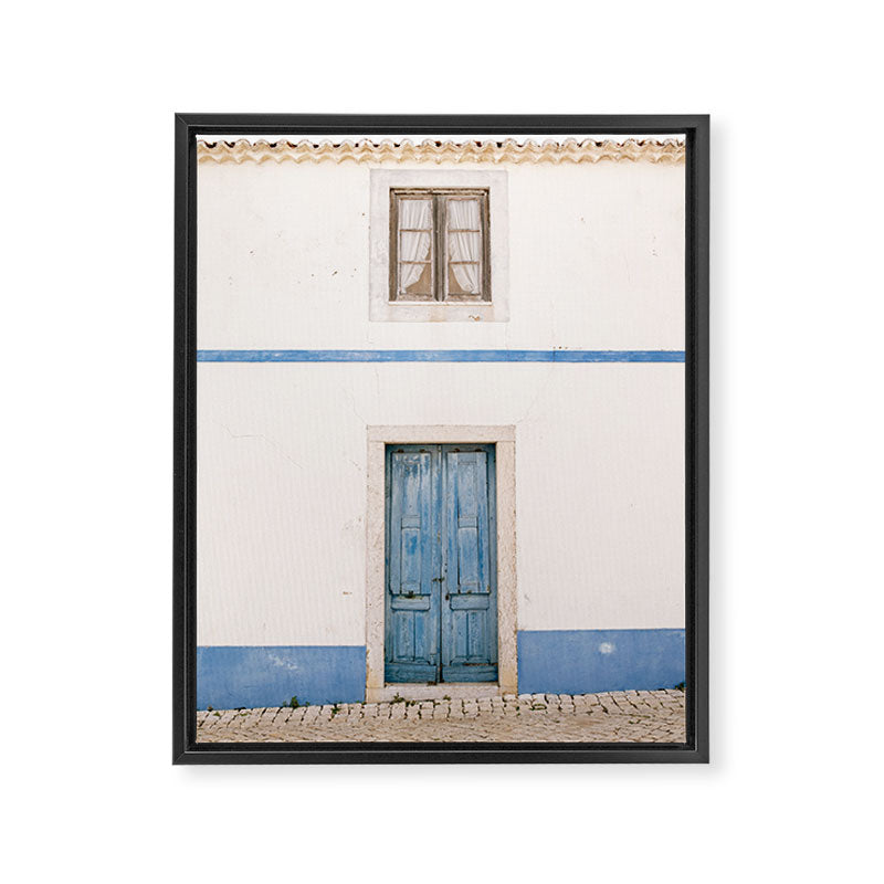 Ericeira Blue Door | Portugal Travel Photography Framed Canvas Print Gallery Image 3