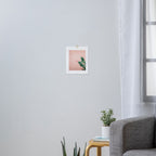 Floral photography print | Green on coral | Botanical photo art Art Print Gallery Image 3