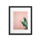 Floral photography print | Green on coral | Botanical photo art Framed Art Print Gallery Image 5