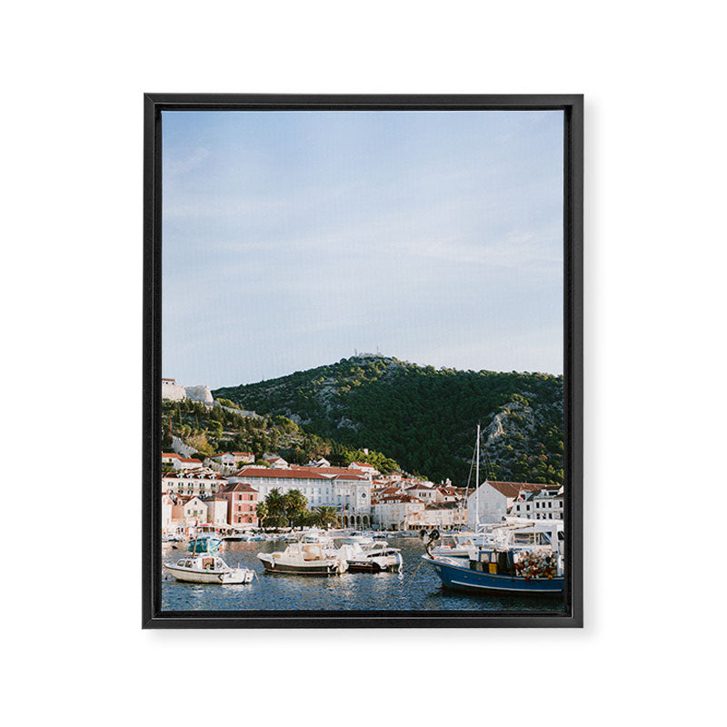Glorious Hvar at sunrise | Croatia travel photography | Colorful summer vibes Framed Canvas Print Gallery Image 6