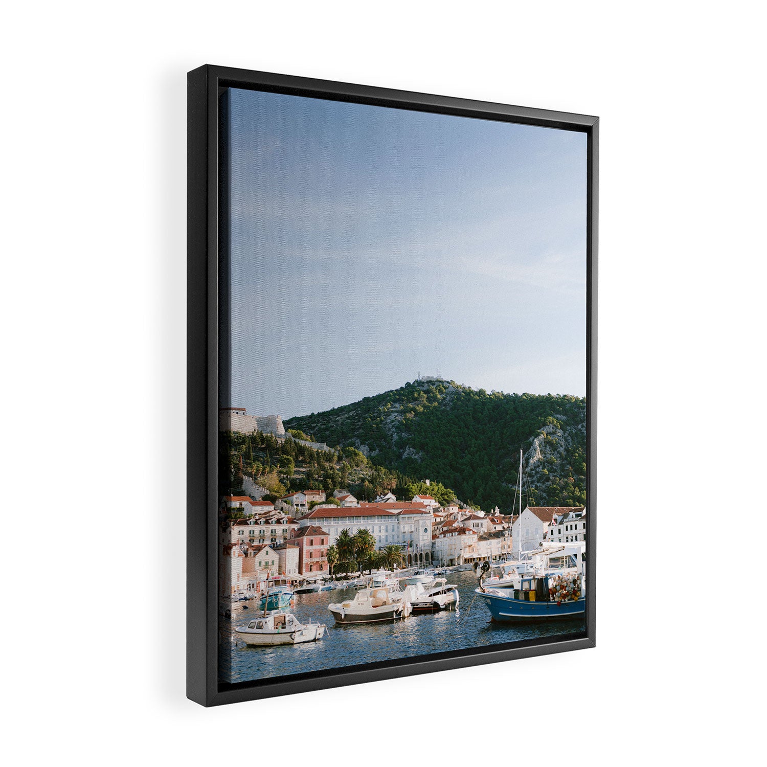 Glorious Hvar at sunrise | Croatia travel photography | Colorful summer vibes Framed Canvas Print Gallery Image 2