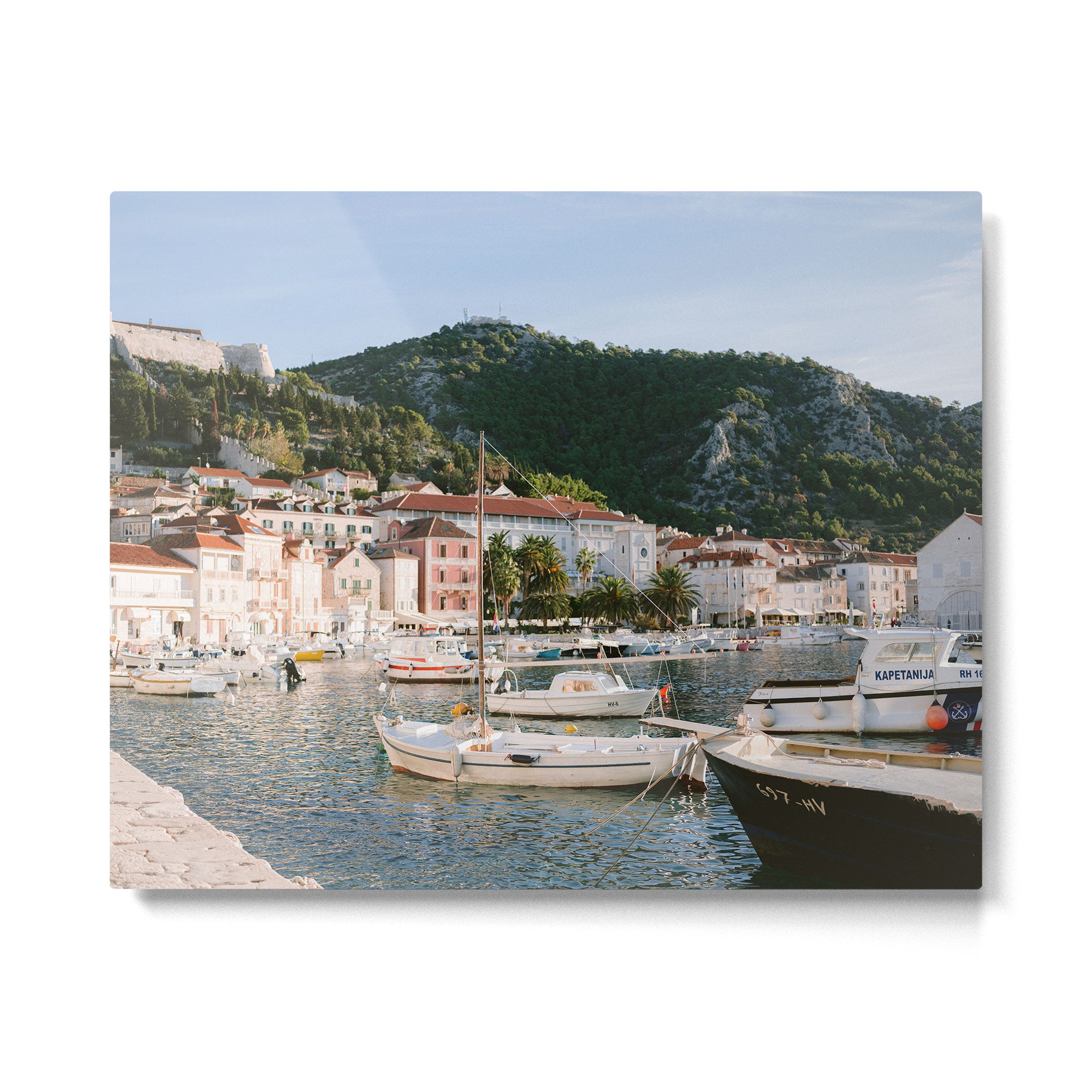 Glorious Hvar at sunrise | Croatia travel photography | Colorful summer vibes Metal Print Gallery Image 4