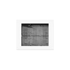 Grey tennis court at sunrise | black and white drone aerial photography art | sports field print Art Print Gallery Image 1