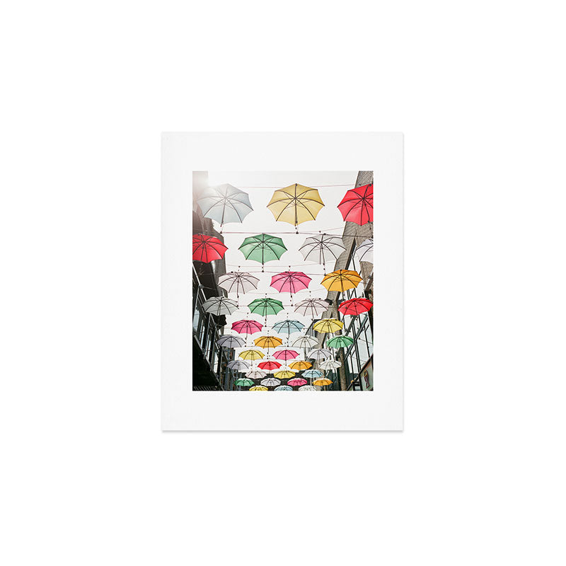 Ireland Dublin | Colorful street photography | Umbrella's Art Print Gallery Image 1