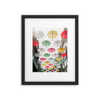 Ireland Dublin | Colorful street photography | Umbrella's Framed Art Print Gallery Image 5