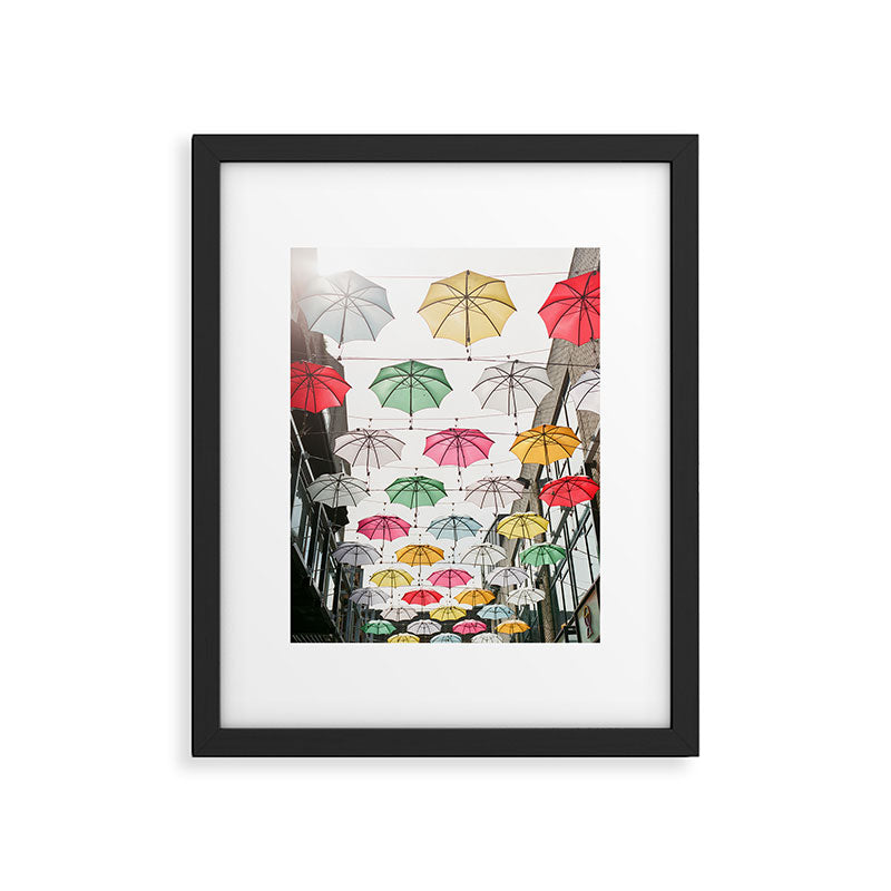 Ireland Dublin | Colorful street photography | Umbrella's Framed Art Print Gallery Image 5