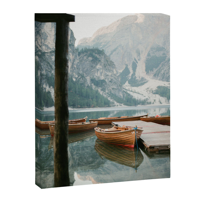 Lago di Braies | Fine art travel photography print Italy | Dolomites South Tirol Canvas Print Gallery Image 1