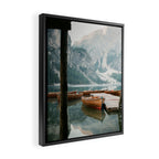 Lago di Braies | Fine art travel photography print Italy | Dolomites South Tirol Framed Canvas Print Gallery Image 2