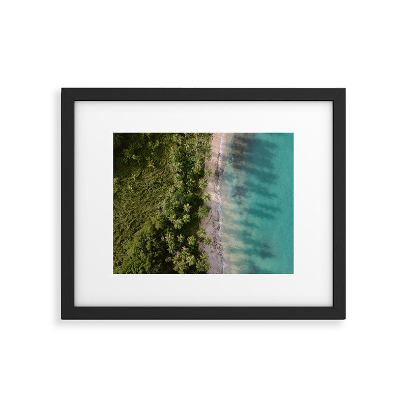 Las Terrenas from above | Beach travel photography Dominican Republic | Drone shot Framed Art Print Gallery Image 5