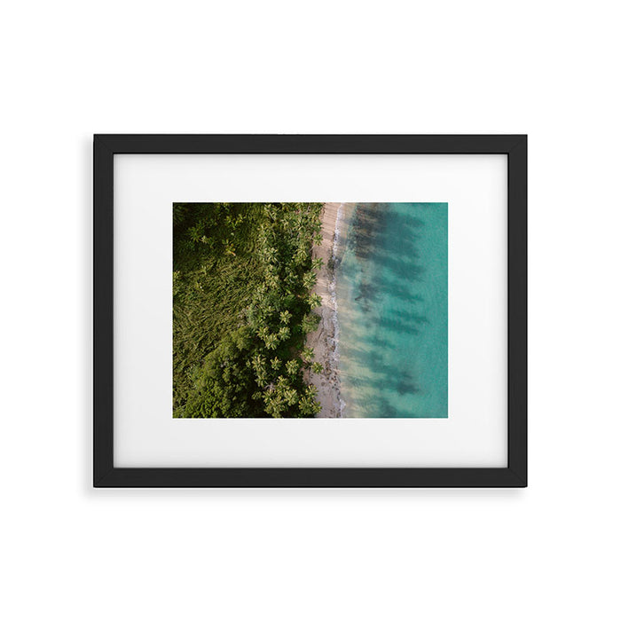 Las Terrenas from above | Beach travel photography Dominican Republic | Drone shot Framed Art Print Gallery Image 1