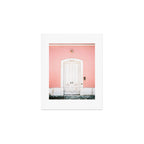 Lisbon Door | Pink on white fine art travel photography print | Portugal Europe Art Print Gallery Image 1