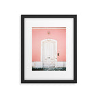 Lisbon Door | Pink on white fine art travel photography print | Portugal Europe Framed Art Print Gallery Image 5