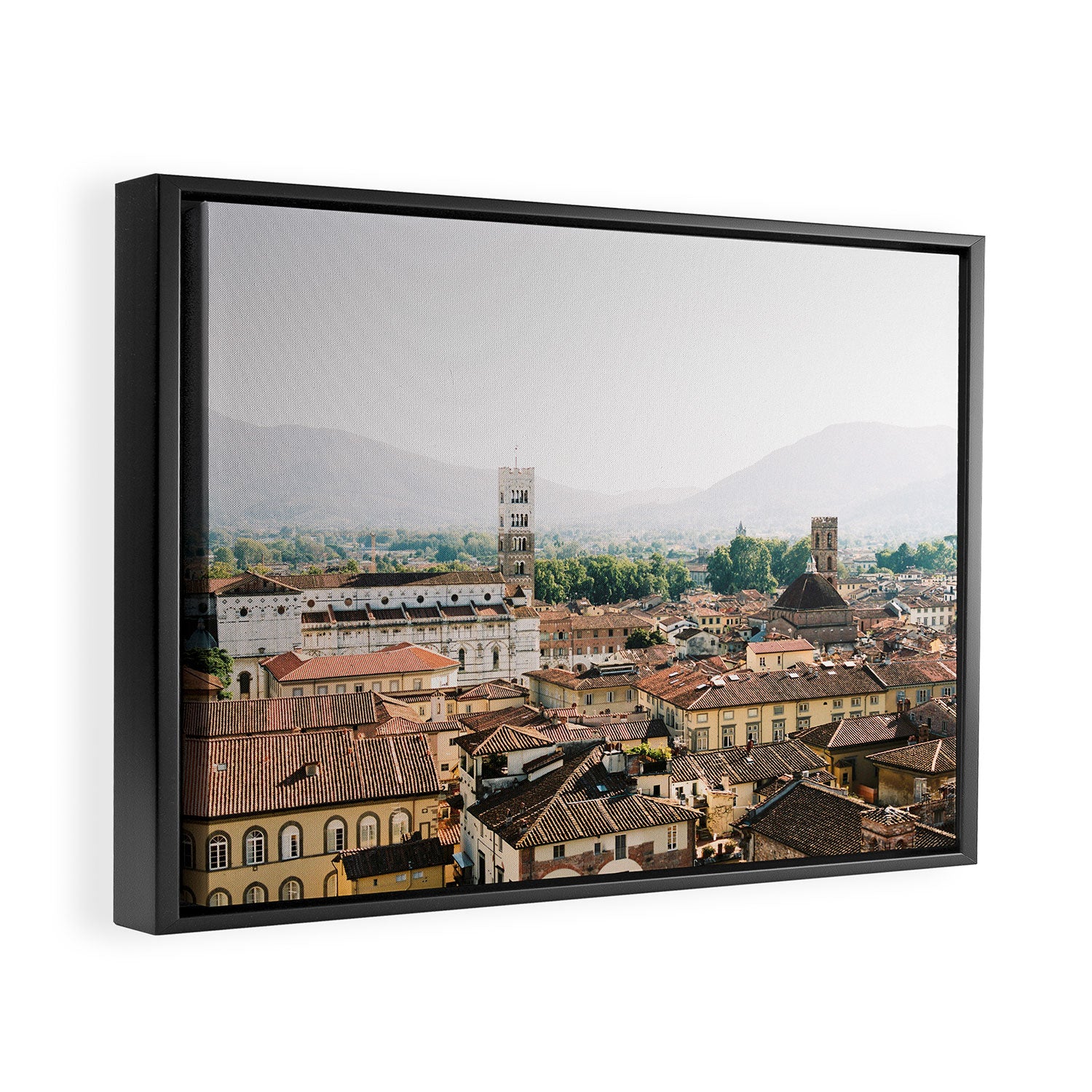 Lucca | Travel photography Italy | Wanderlust city architecture photo art | Tuscany Framed Canvas Print Gallery Image 2