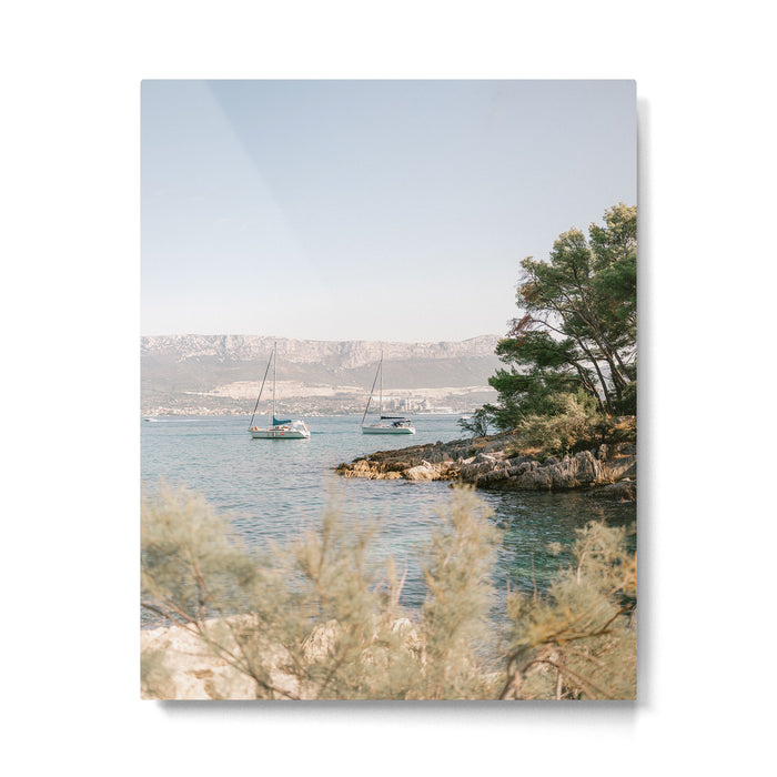 Marjan hill Split | Croatia ocean sea travel photography | Sailing Yacht  Metal Print Gallery Image 1
