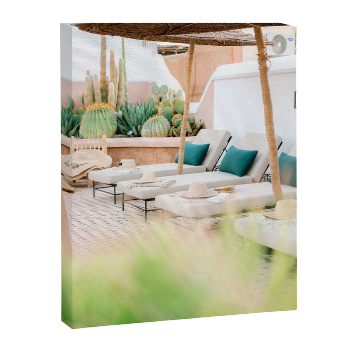 Marrakech Rooftop Retreat | Morocco Travel Photography Canvas Print Gallery Image 1