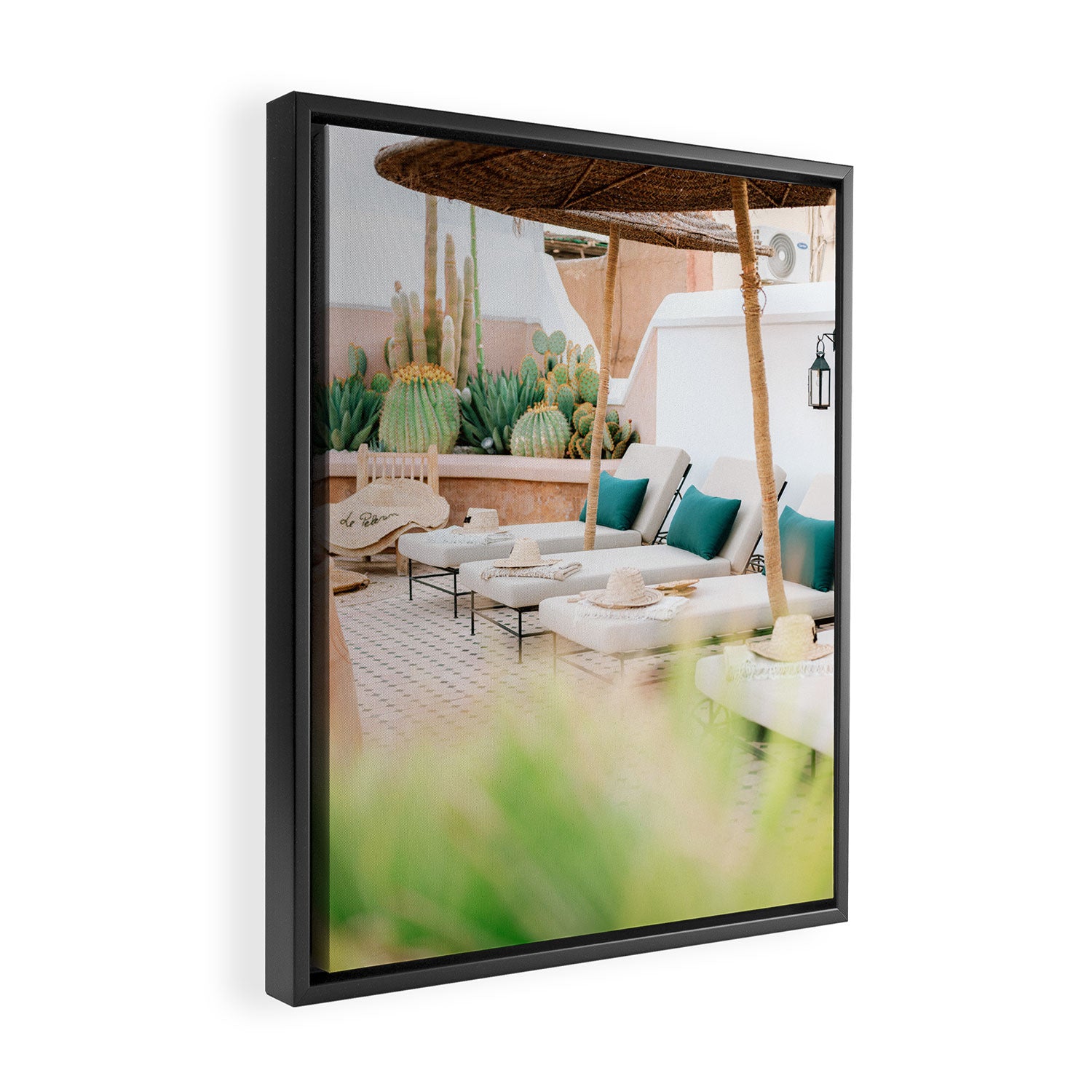 Marrakech Rooftop Retreat | Morocco Travel Photography Framed Canvas Print Gallery Image 2