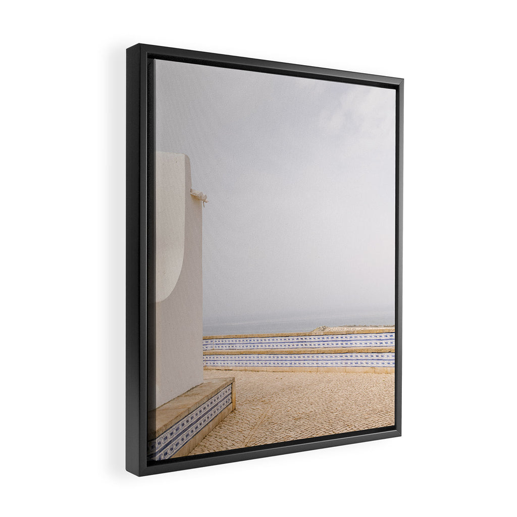Misty Morning in Ericeira | Portugal Travel Photography Framed Canvas Print Gallery Image 2