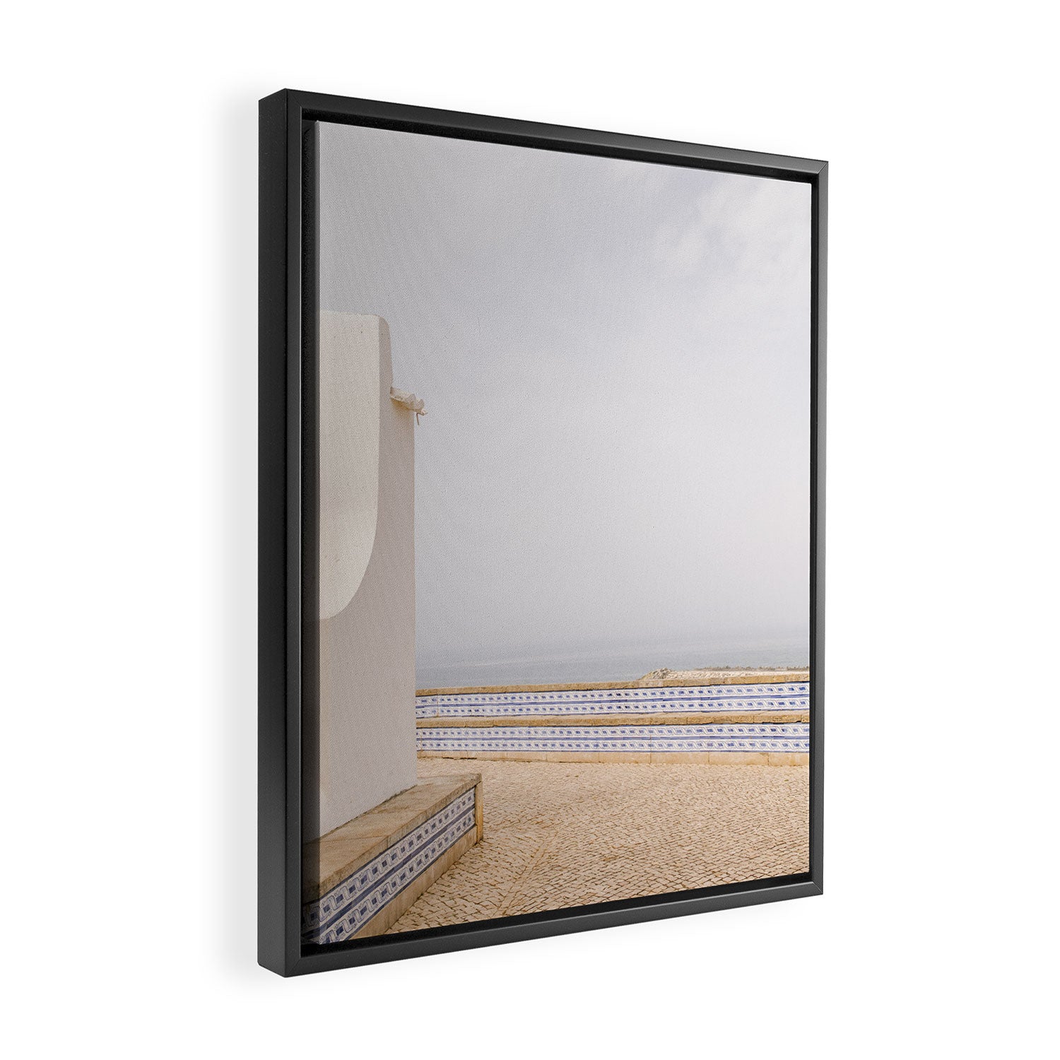 Misty Morning in Ericeira | Portugal Travel Photography Framed Canvas Print Gallery Image 2