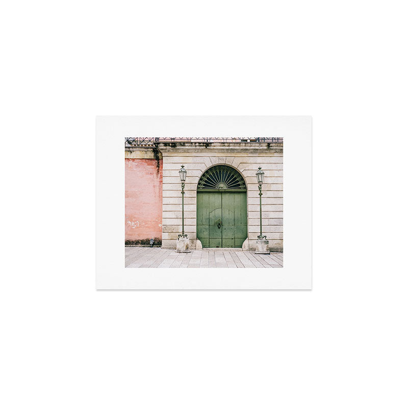 Old wooden green doors in Italy | Wanderlust travel photography art Art Print Gallery Image 1