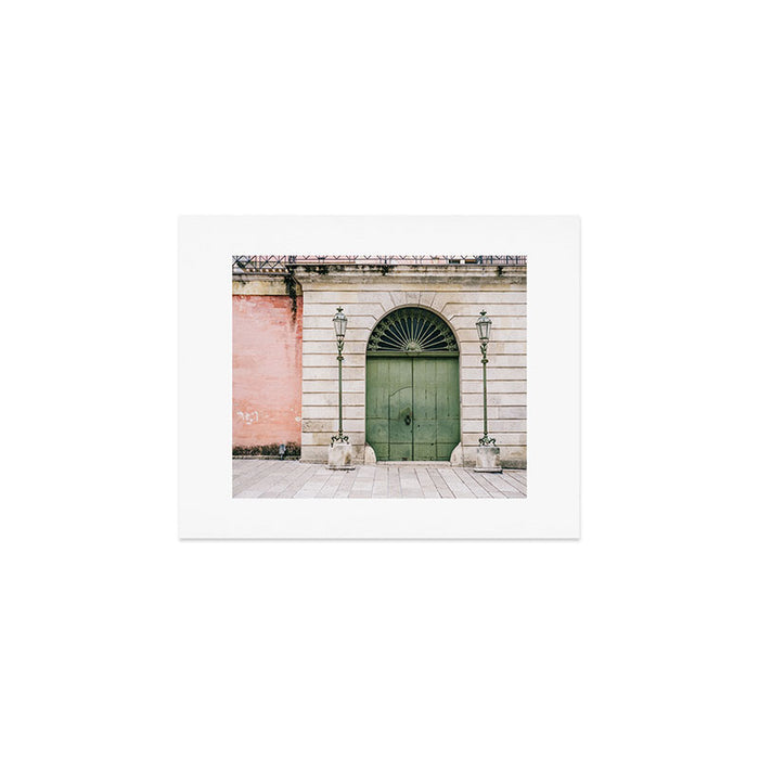 Old wooden green doors in Italy | Wanderlust travel photography art Art Print Gallery Image 1