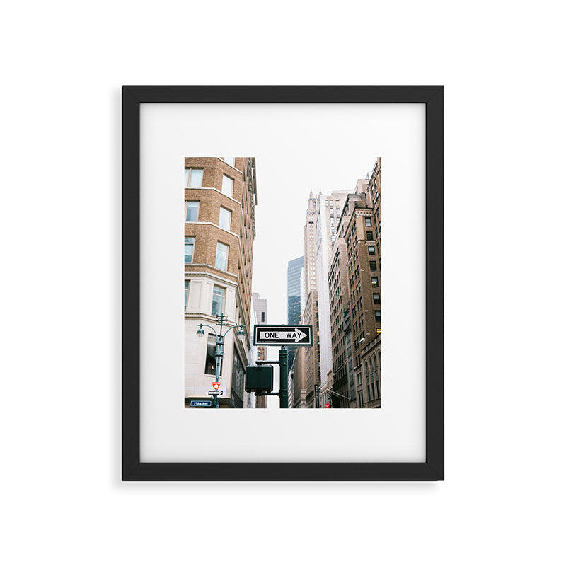 One way sign | New York City 5th avenue travel photography Framed Art Print Gallery Image 5