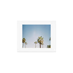 Palmtrees in Barcelona Europe | Blue Sky, Green Palm Trees Tropical vibe Art Print Gallery Image 1