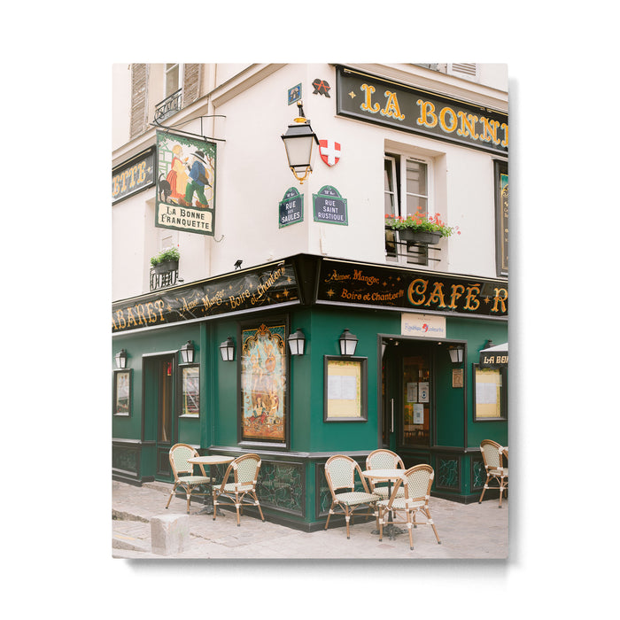 Paris | Cafe la Bonne Franquette Montmartre Metal Print Gallery Image 1