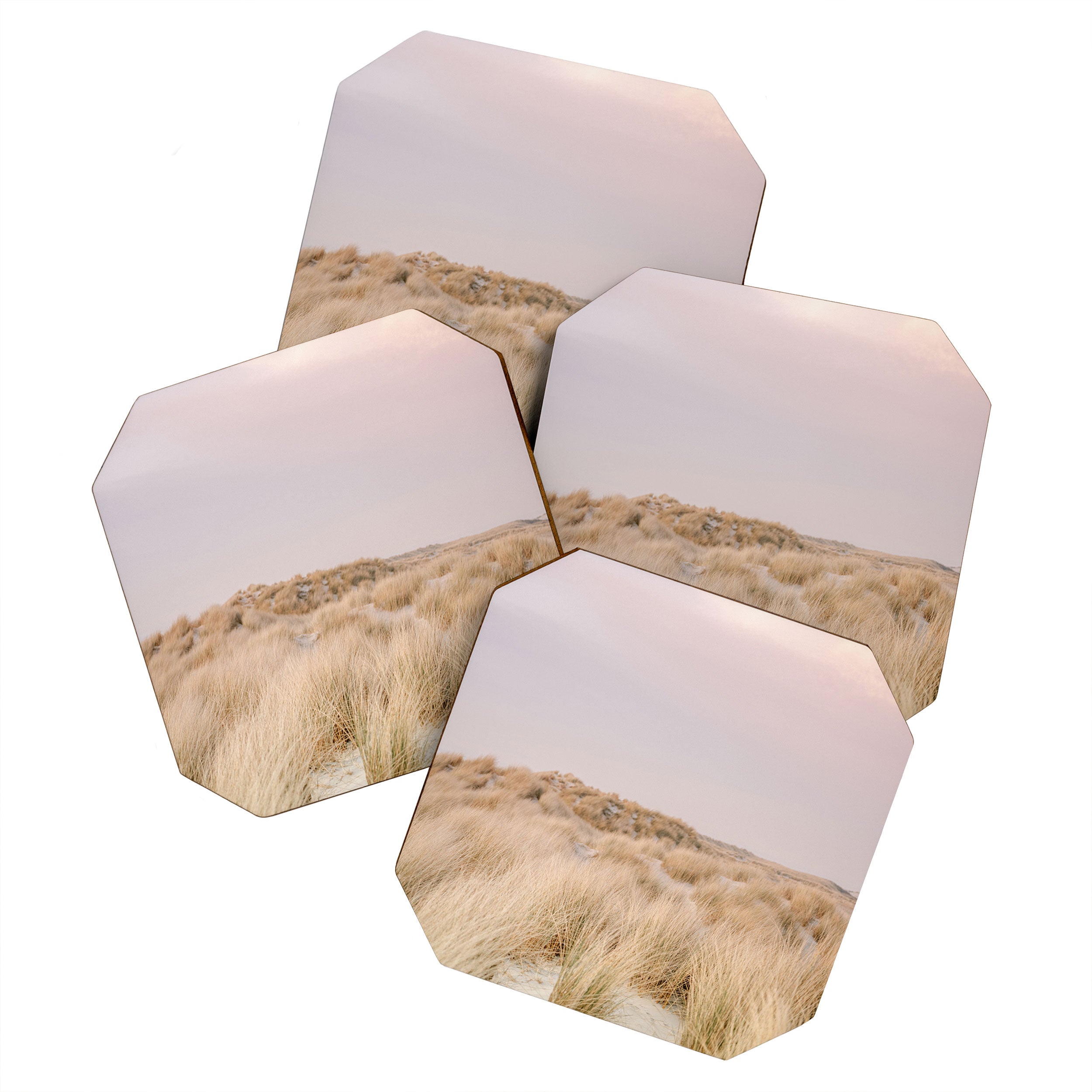 Pastel coastal sky | Ameland island fine art travel photography | The Netherlands Coaster Gallery Image 1