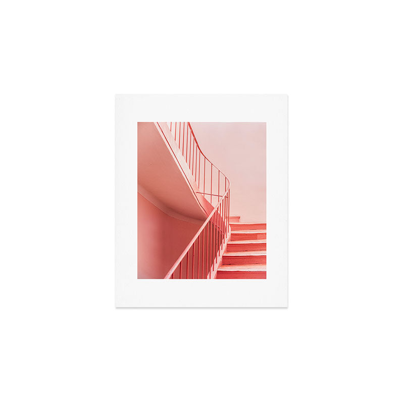 Pink Steps in Cannes | Architectural Minimalism Art Print Gallery Image 1