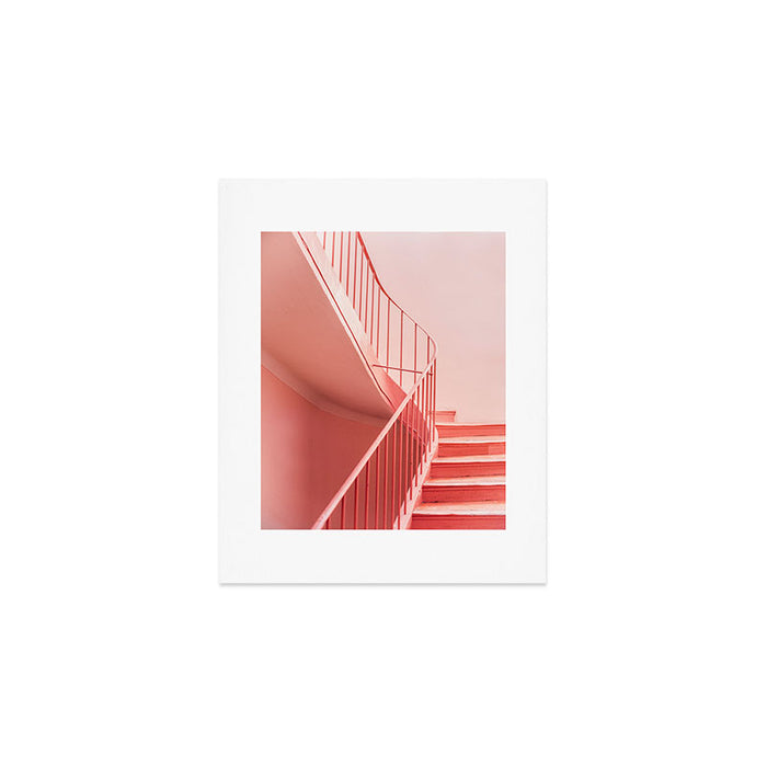 Pink Steps in Cannes | Architectural Minimalism Art Print Gallery Image 1