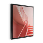 Pink Steps in Cannes | Architectural Minimalism Framed Canvas Print Gallery Image 2
