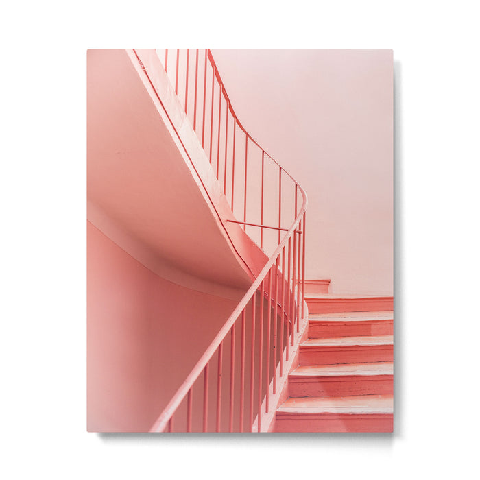 Pink Steps in Cannes | Architectural Minimalism Metal Print Gallery Image 1