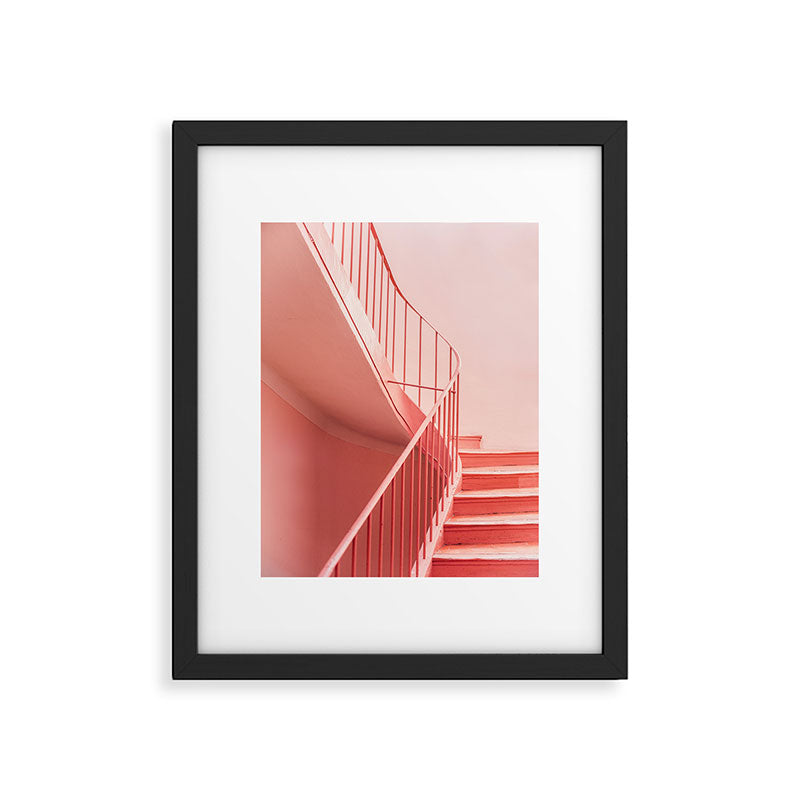 Pink Steps in Cannes | Architectural Minimalism Framed Art Print Gallery Image 5