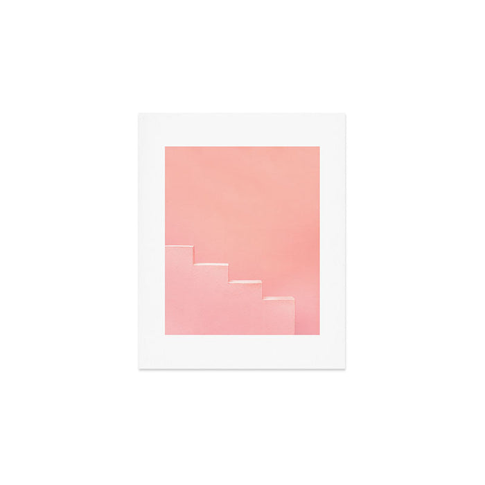 Pink steps of Muralla Roja Spain | Andalusia travel photography art pastel colored poster Art Print Gallery Image 1