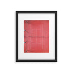 Pink tennis court at sunrise | Colorful drone aerial photography art | sports field print Framed Art Print Gallery Image 5
