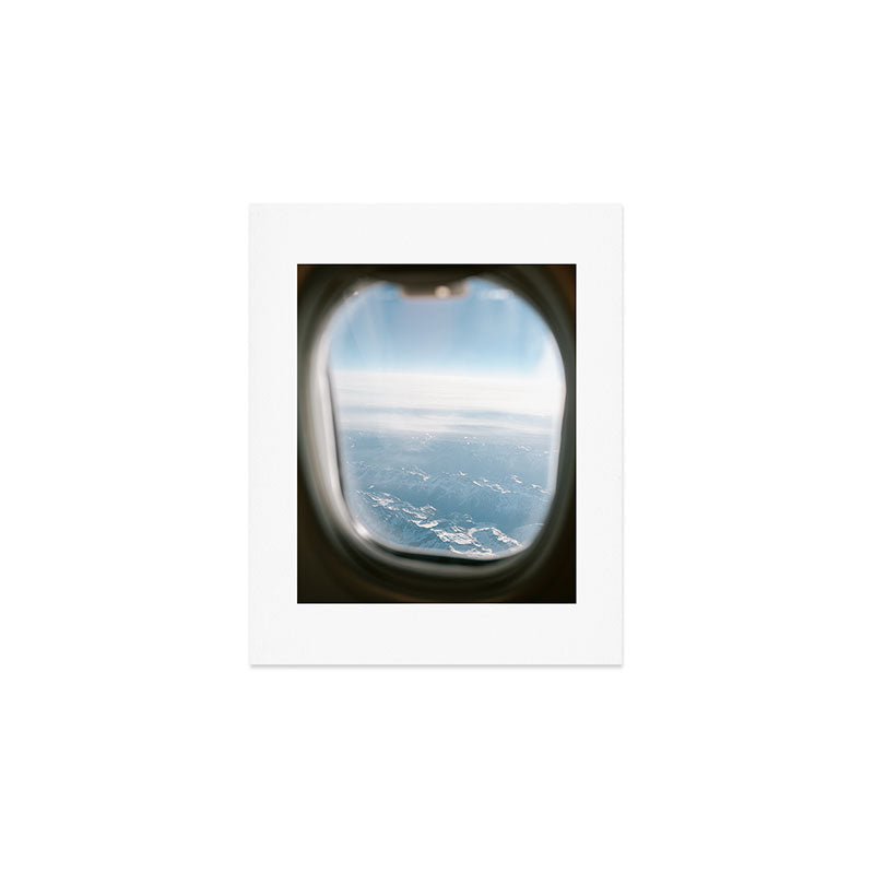 Plane window view | French alps Travel Photography Art Print Gallery Image 1