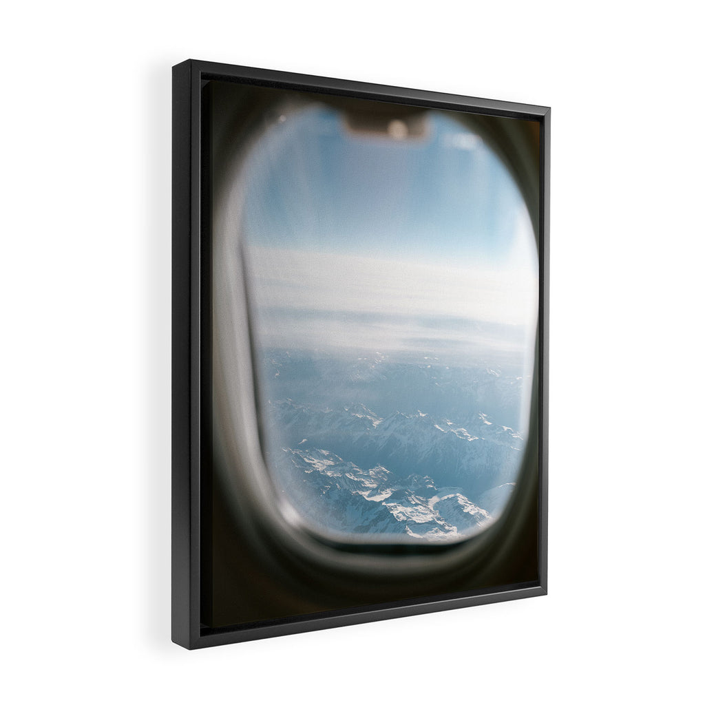 Plane window view | French alps Travel Photography Framed Canvas Print Gallery Image 2