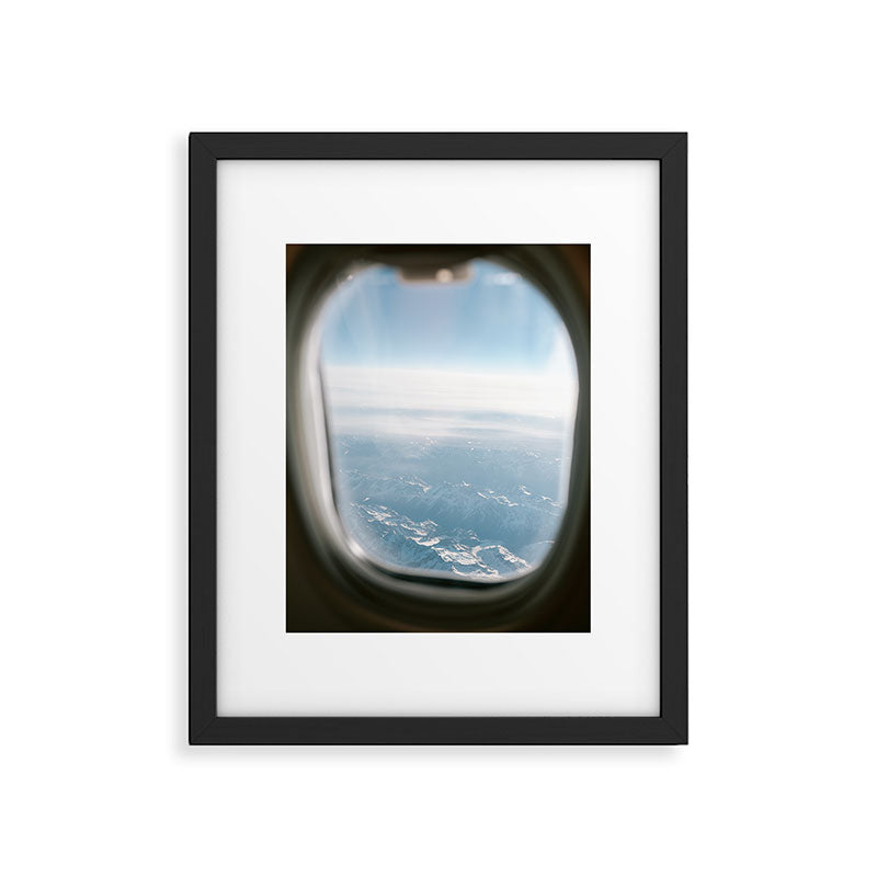 Plane window view | French alps Travel Photography Framed Art Print Gallery Image 5