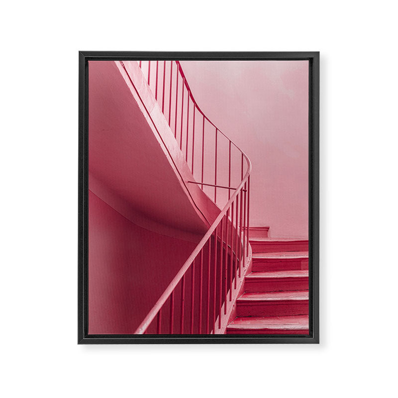Plum Steps | Architectural Minimalism Framed Canvas Print Gallery Image 6