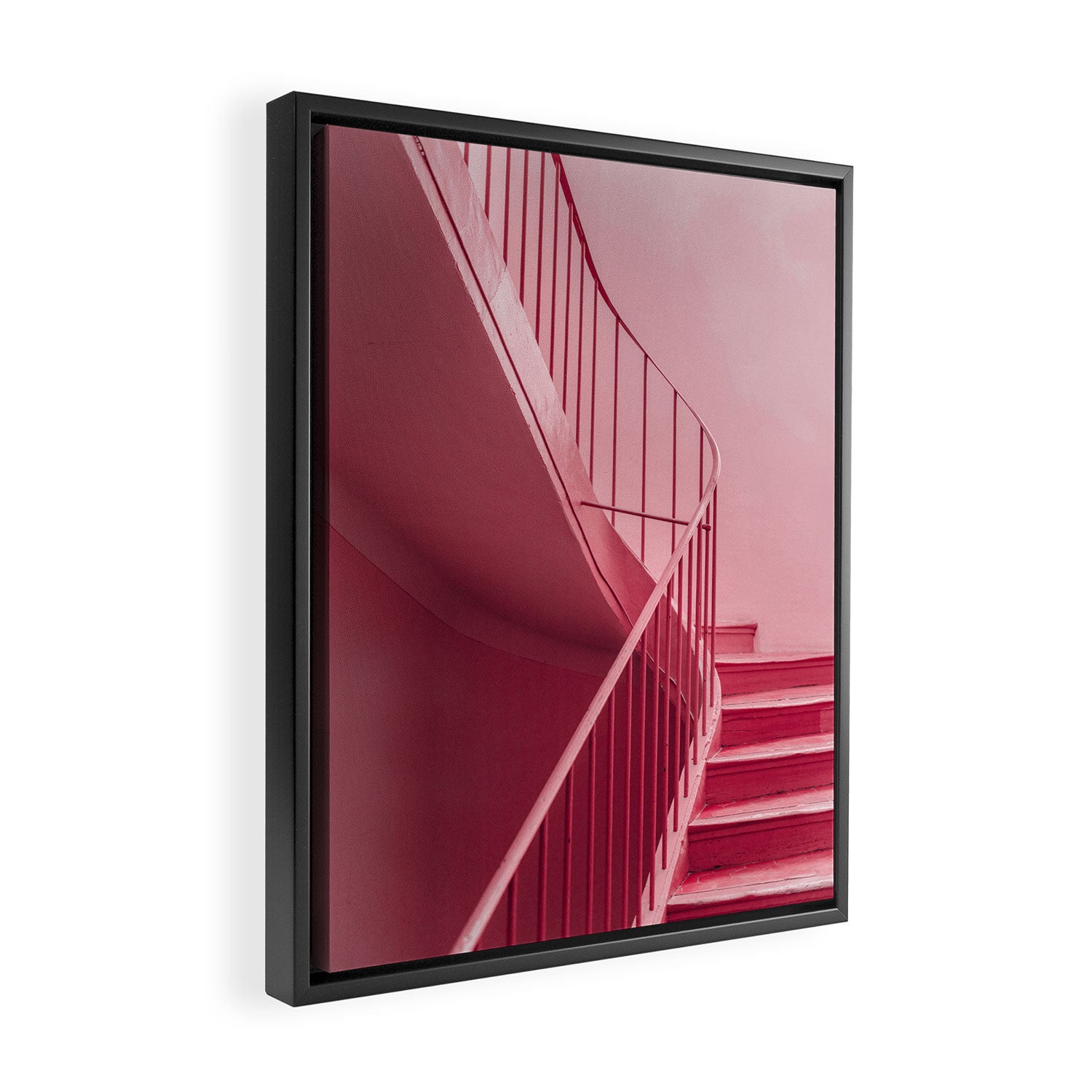 Plum Steps | Architectural Minimalism Framed Canvas Print Gallery Image 2
