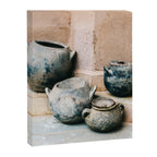 Pottery in earth tones | Ourika Marrakech Morocco | Still life photography Canvas Print Gallery Image 3